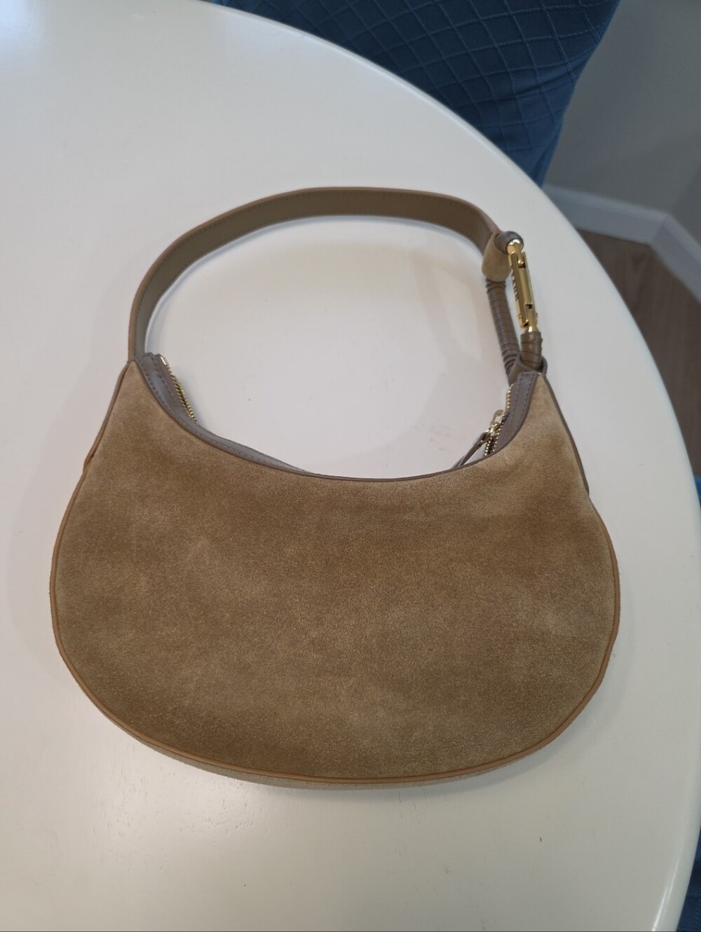 Staud Alden Suede Shoulder Bag In Hazel - Picture 3 of 10